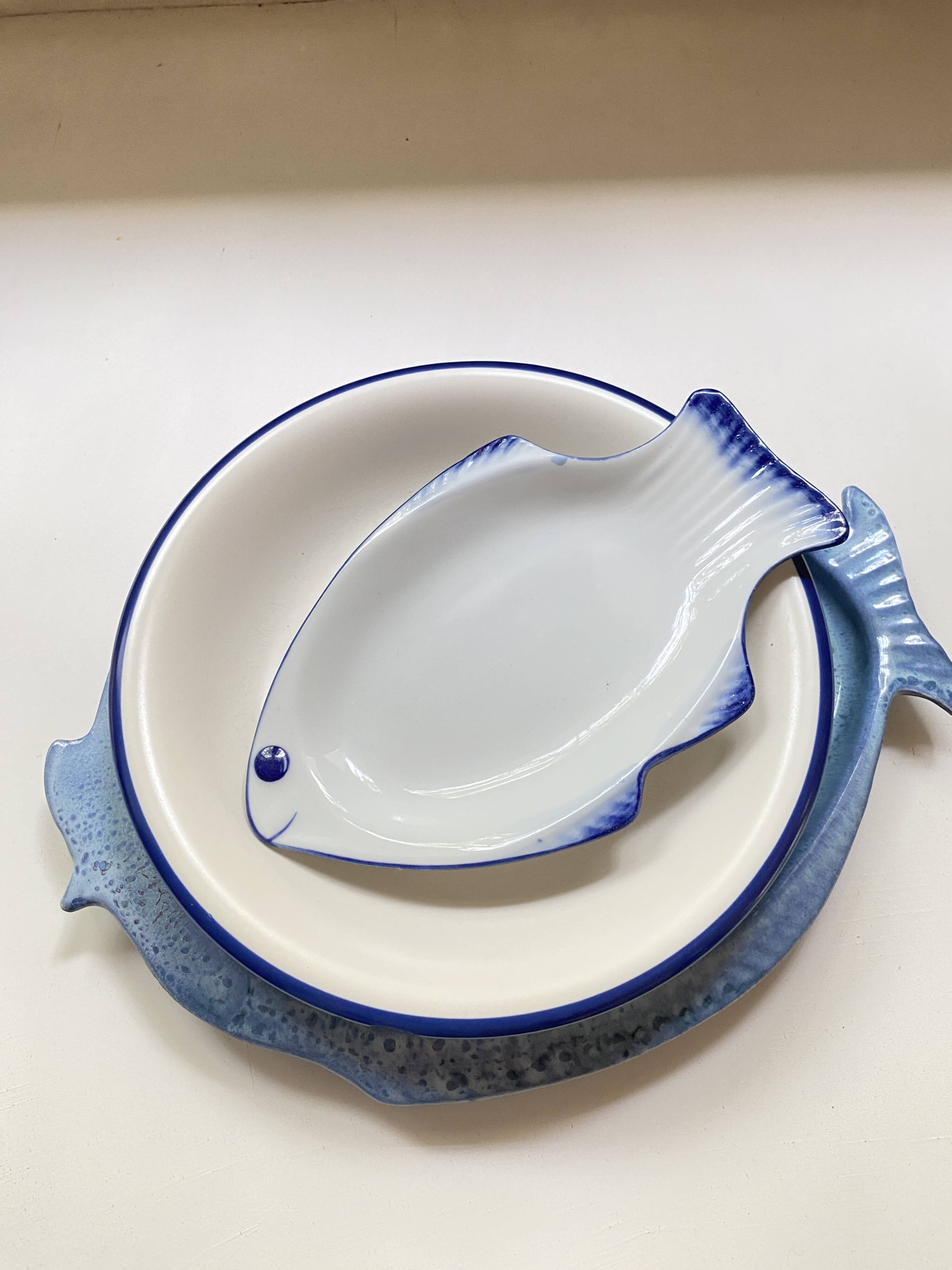 Grimaud ceramic dish, fish shape