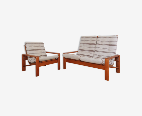 Ensemble canapé et fauteuil scandinave