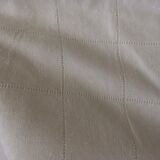 White damask tablecloth with sets of days scales