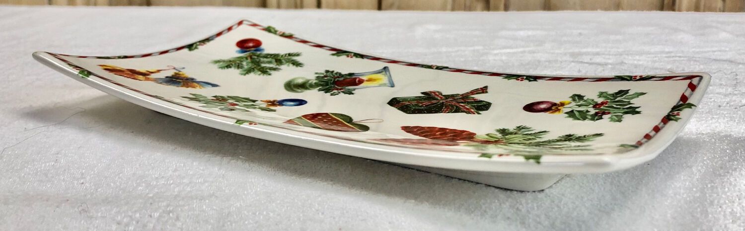 Ravier earthenware tray Gien Noel