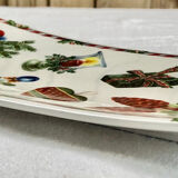 Ravier earthenware tray Gien Noel
