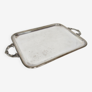 Serving tray with liqueur or other silver metal old art nouveau hallmark