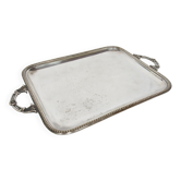 Serving tray with liqueur or other silver metal old art nouveau hallmark