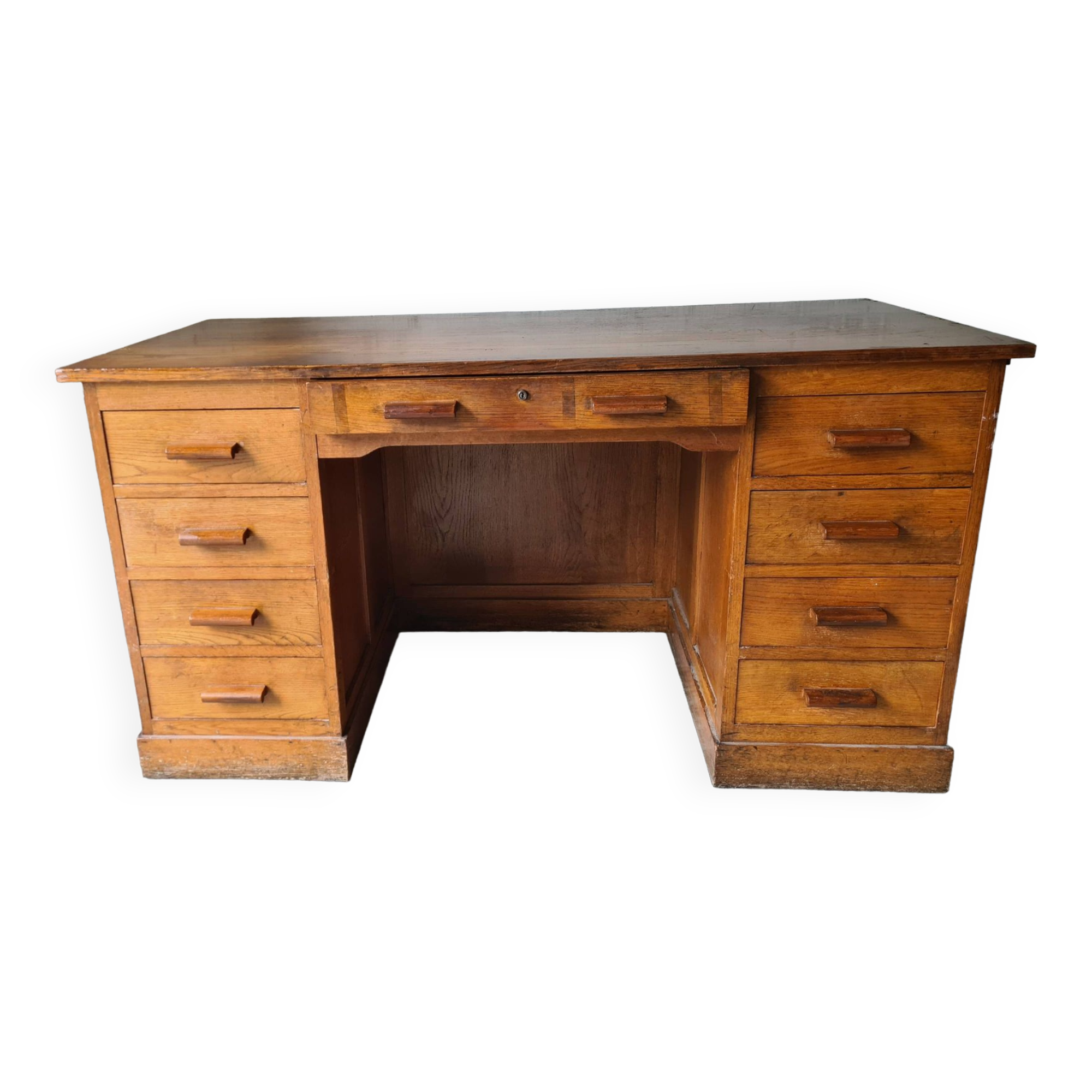 Old solid wood desk