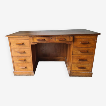 Ancien bureau en bois massif