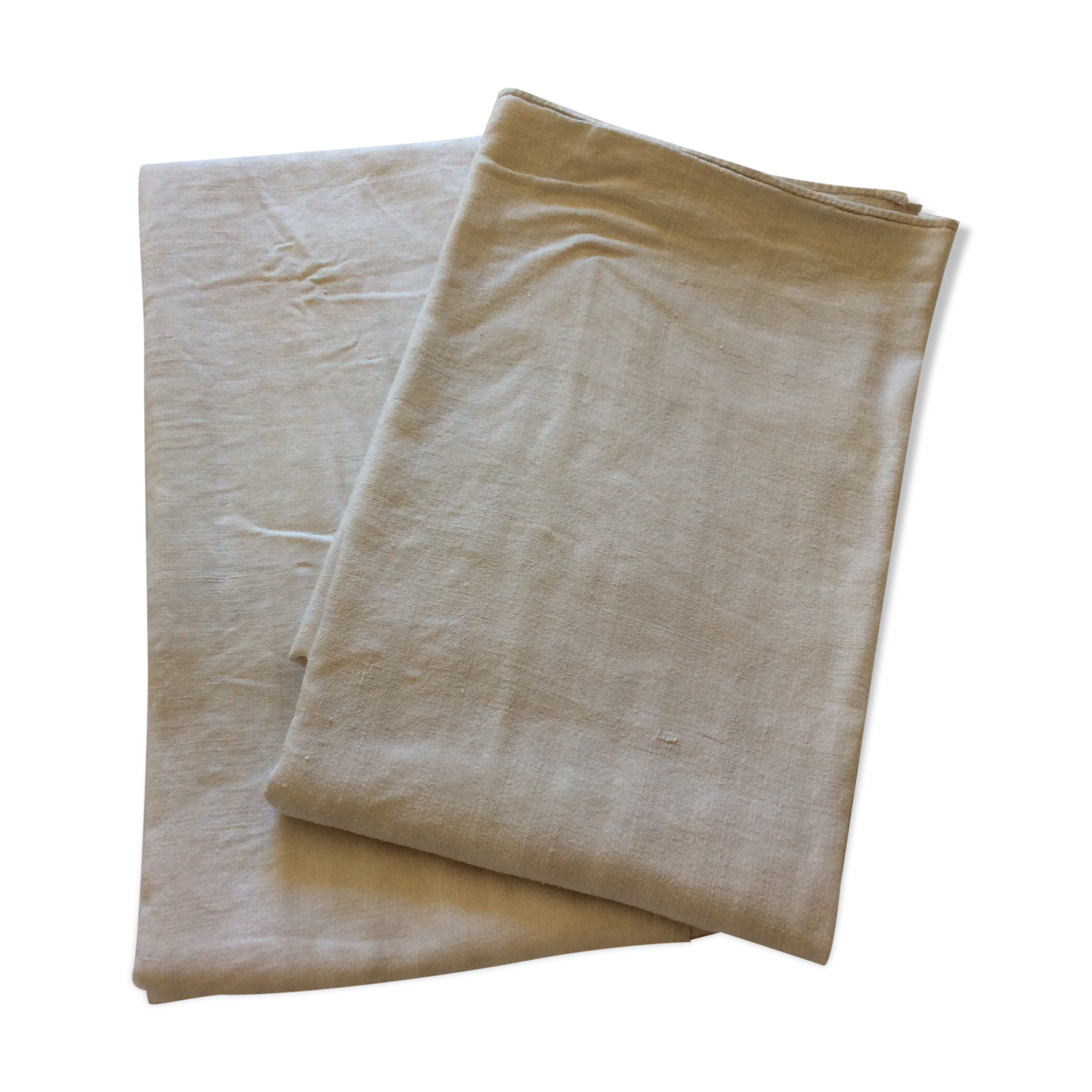 Old country sheet in large linen canvas