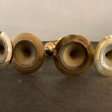 4 Scandinavian brass candle holders
