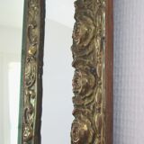 Repulsed brass parecloses mirror early 20th 36 cm x 66 cm