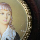 Miniature signed Hil hand painted mid-20th century Prince Adolphe