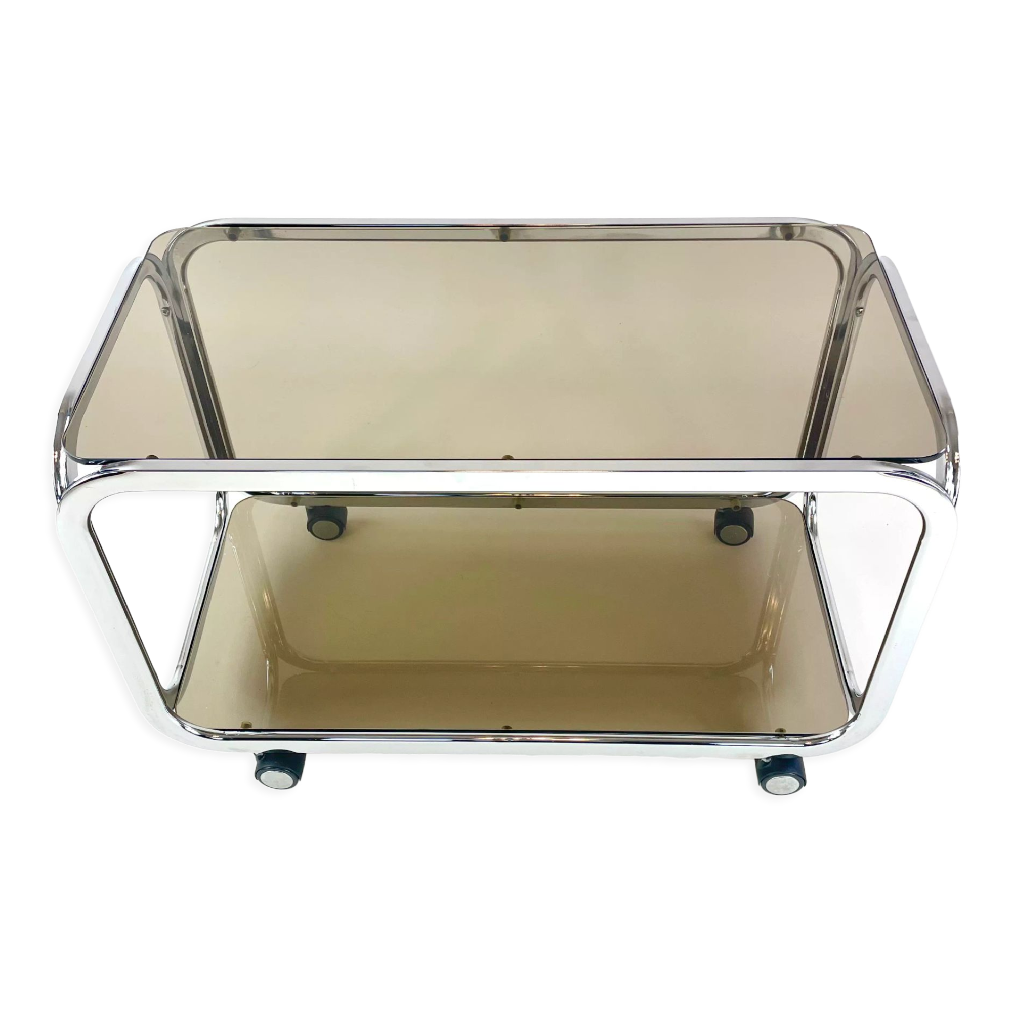 Seventies tubular serving trolley