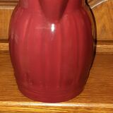 Orchies ceramic jug pitcher, with red enamel