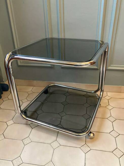 Table basse à double niveau des années 1970