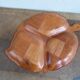 Platter appetizer sheet, wooden, vintage 1970, 3 compartments