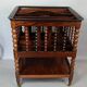 Vintage teak magazine rack with turned columns, 51x42x37 cm SD013