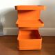 Flair orange furniture on casters for prisunic 1970