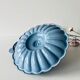 Old lavender blue enamelled candlestick