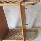 Vintage rattan wall shelf