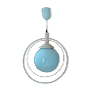 Suspension plafonnier - lampe globe opaline