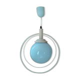 Suspension ceiling lamp opal globe metal ecru dp 1121b67 old
