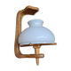Suspension vintage avec opaline "votre maison" de Guillerme & Chambron en bois