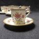 Vintage Coalport Persian Flower Tea Set: Bone China Demitasse & Tea Cups