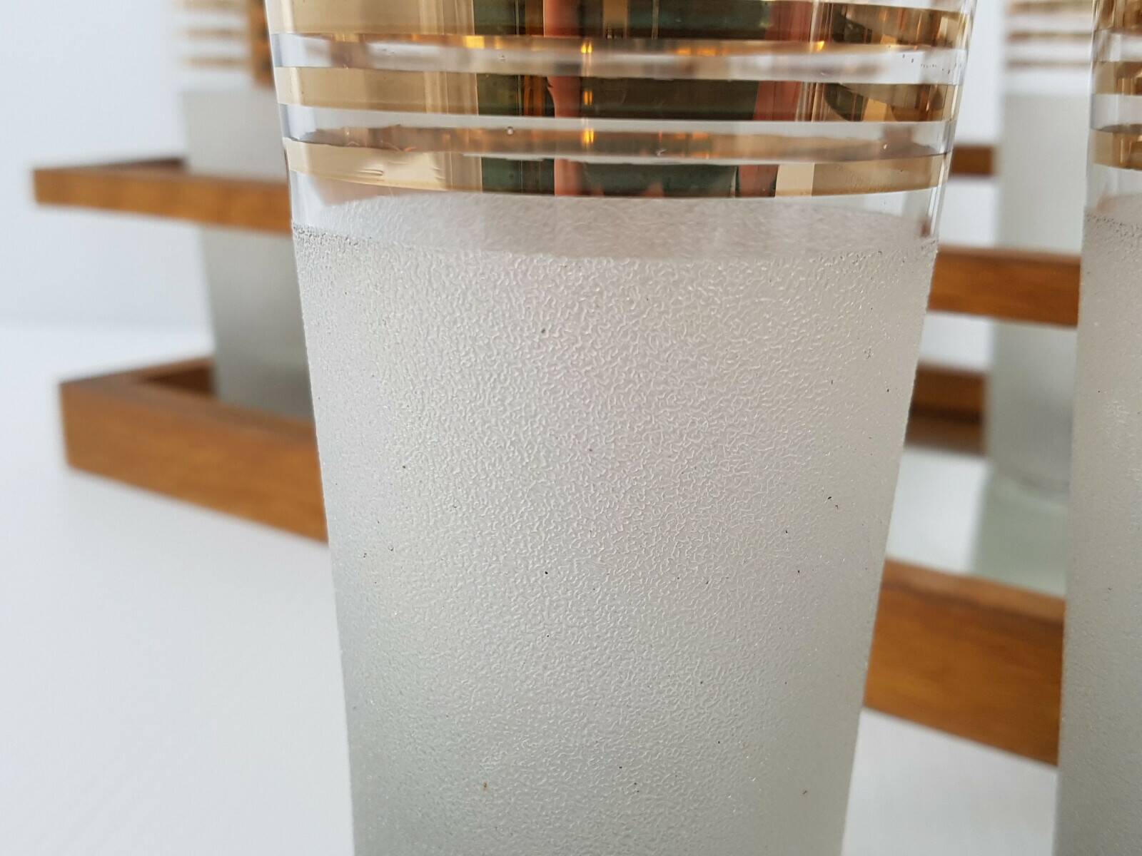 MIRROR PLATTER & ITS 8 VINTAGE 1950 ORANGEADE GLASSES ROCKABILLY 50S 50'S