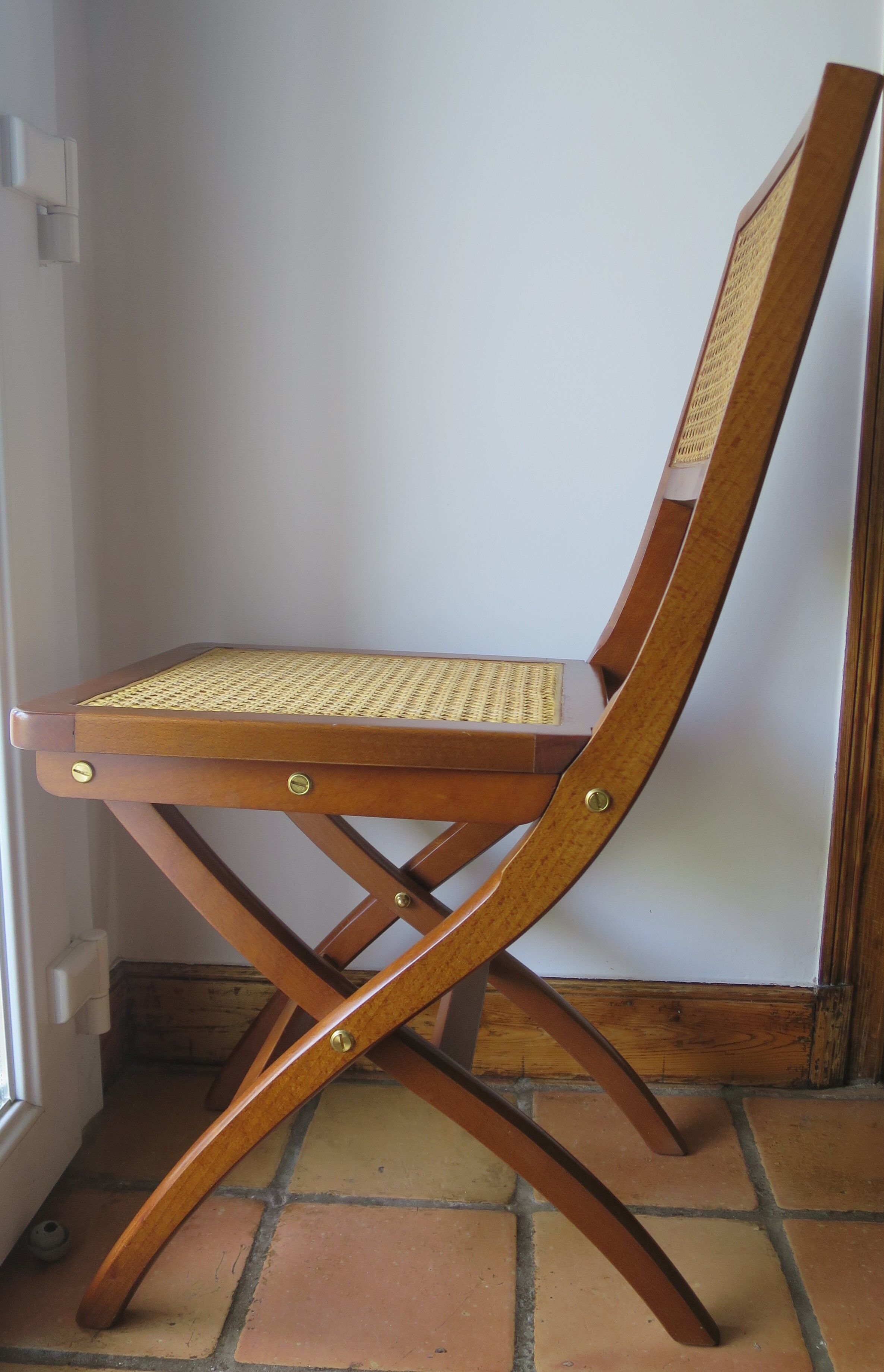Classic folding chair solid wood made in France