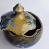 Stoneware candy box Nault pottery