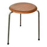 Dot Stool No. 3170 by Arne Jacobsen for Fritz Hansen in teak, 1965