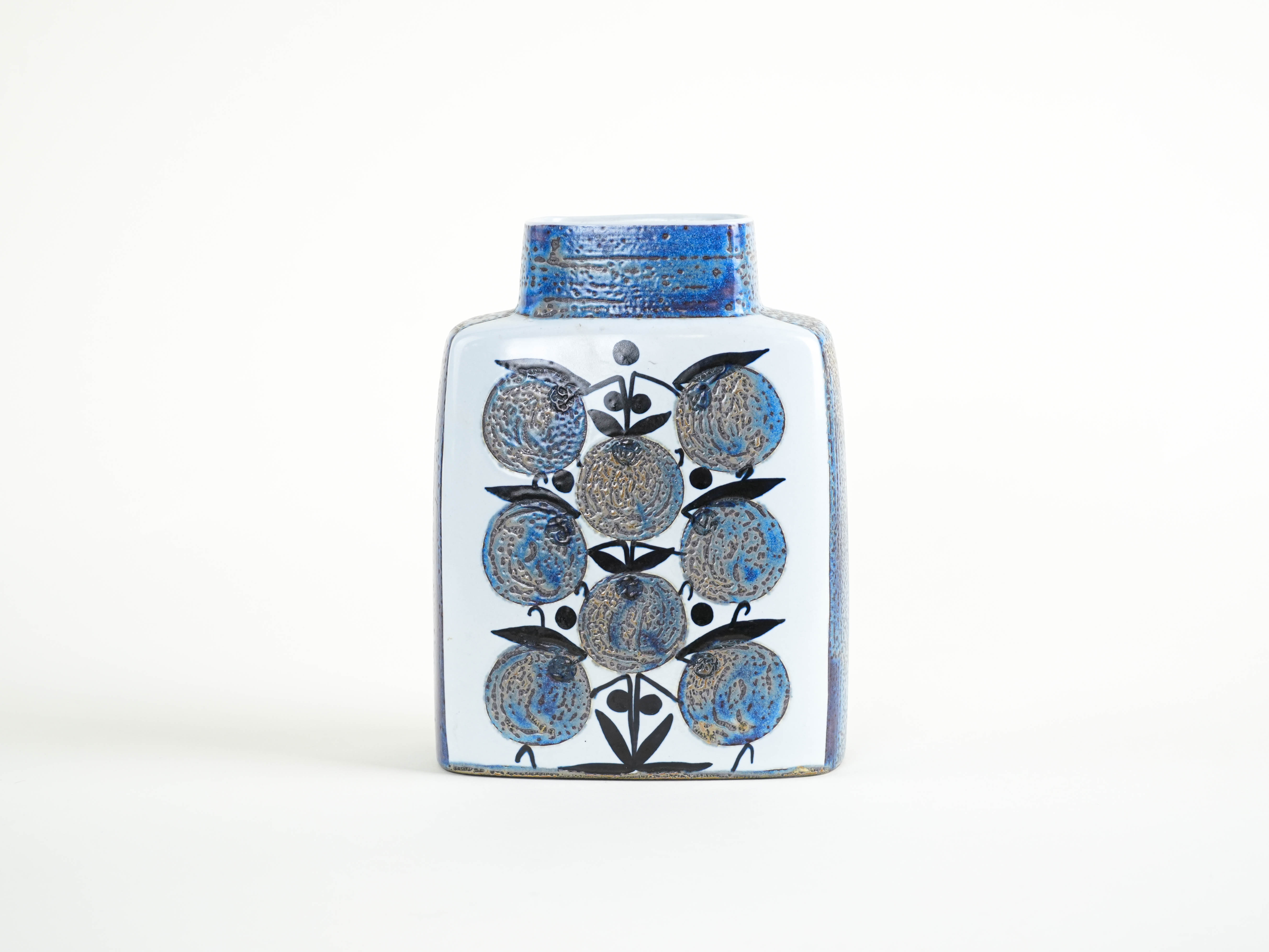 Ceramic vase, Danish design, 1960s, manufactured by Aluminia