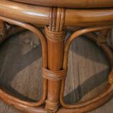 Pair of rattan stools