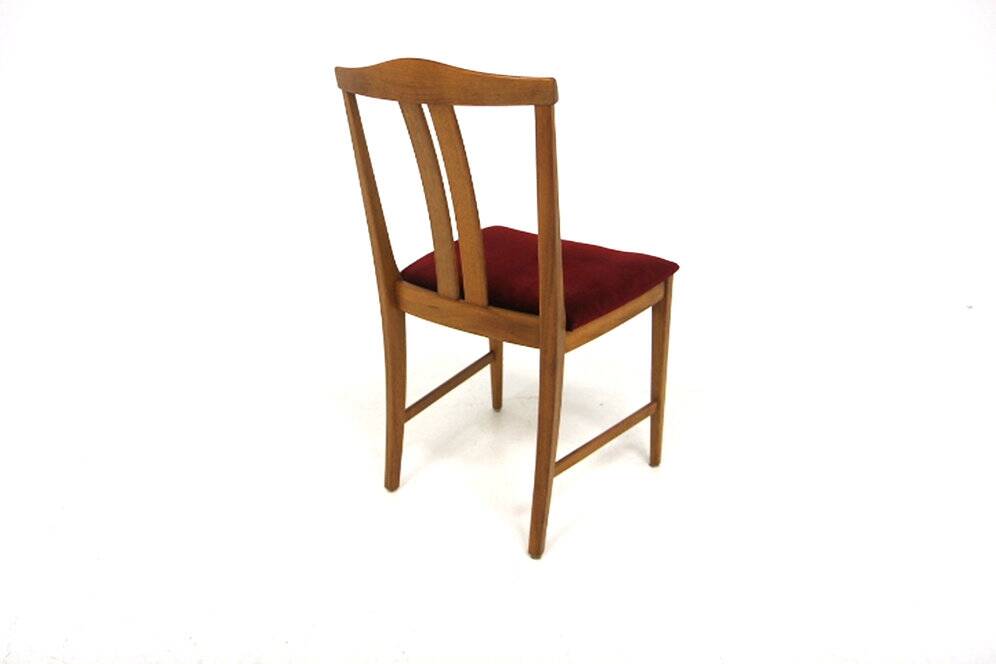 Set of 6 Scandinavian walnut chairs, Sweden, 1960