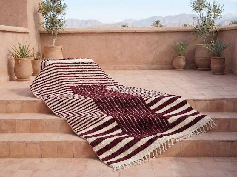 Authentic traditional handwoven pure wool rug