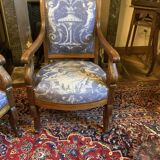 Regency-style armchair pair /Charles X