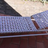 Vintage woven deckchair Triconfort 1980 France