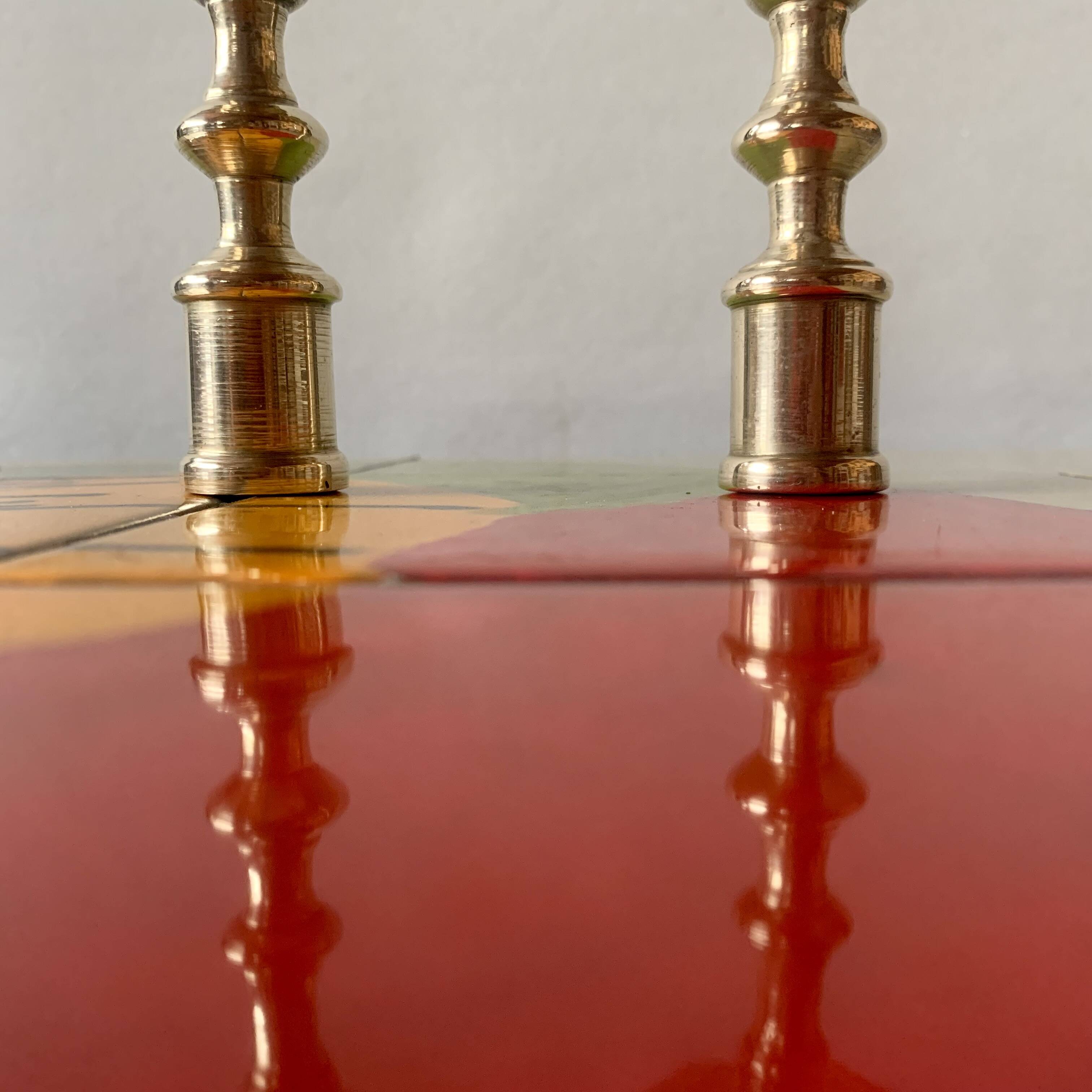 Pair of antique brass candlesticks
