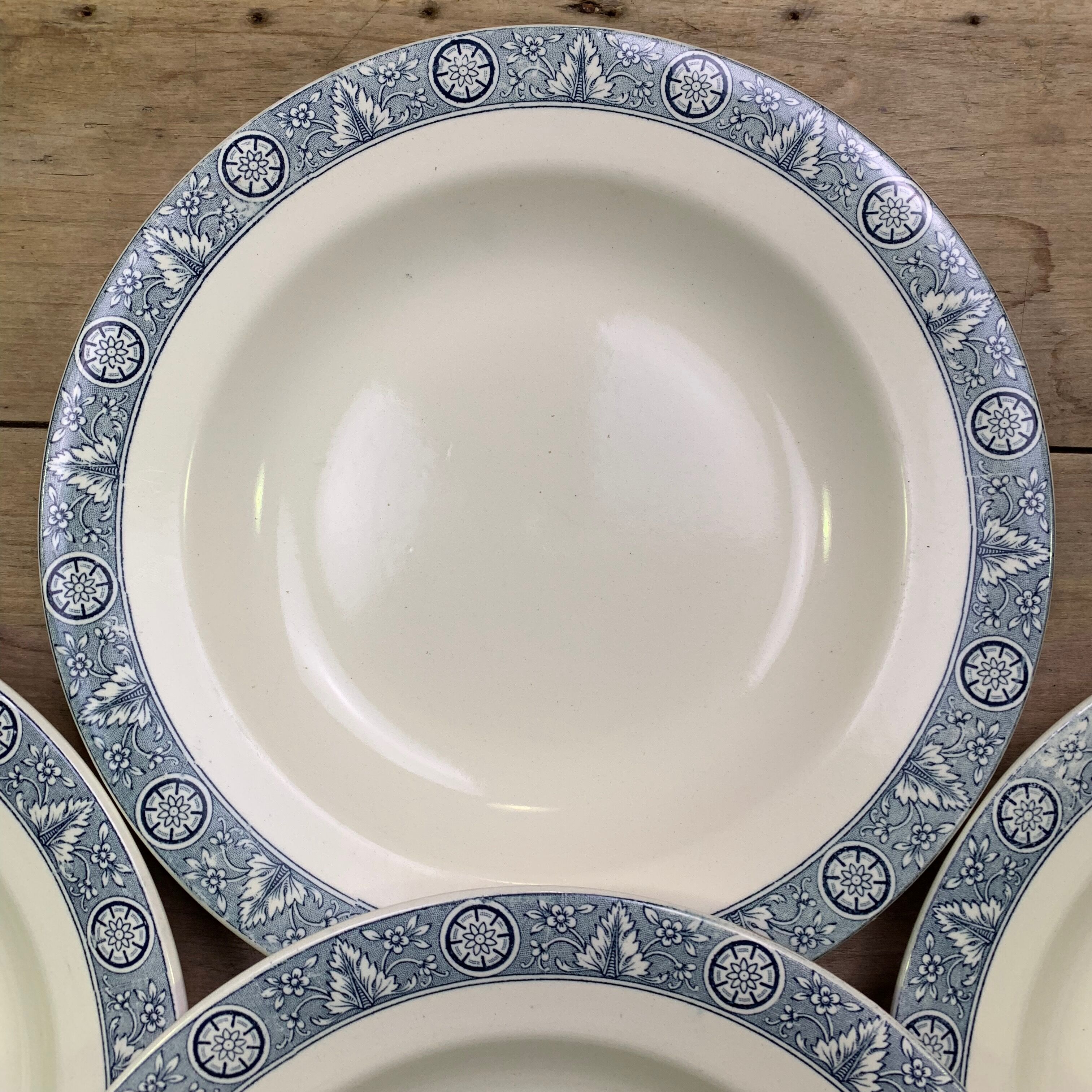 Lot of 6 soup plates Earth iron Lamartine