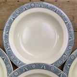 Lot of 6 soup plates Earth iron Lamartine