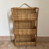 Vintage wicker wall shelf