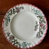 Set of 12 Longwy flat plates, Chrysanthemums model