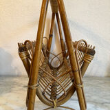Rattan magazine holder