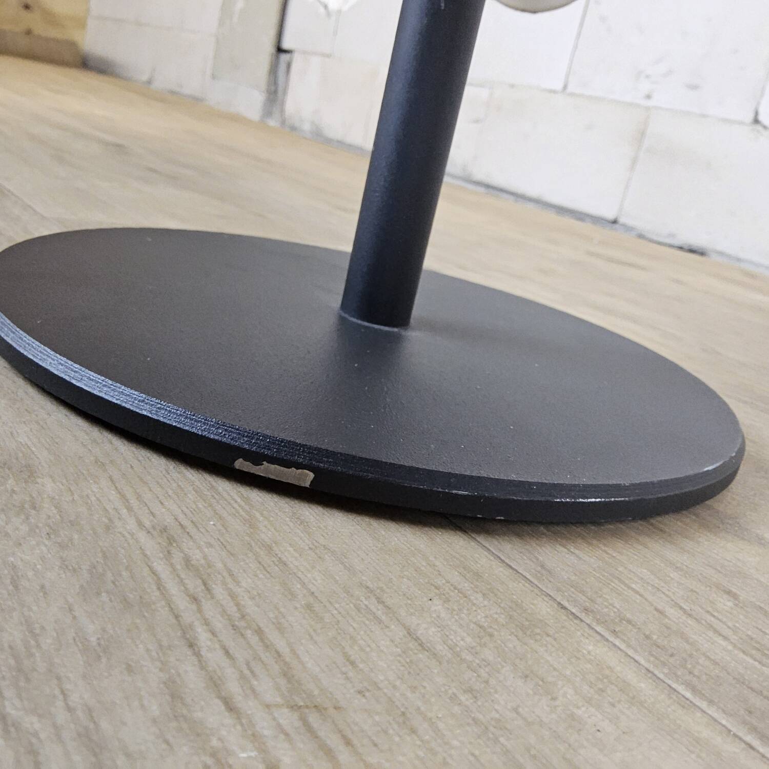 Modern metal minimalist side table with magazine rack / Dutch design