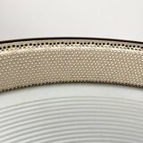 Metal ceiling pendant lamp, made of glass and metal, German mid-century modern style, 1960s.