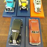 Lot of 5 Tintin collection cars, 1/43rd, original cases