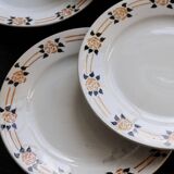 6 assiettes à dessert vintage – Faïence d’Onnaing