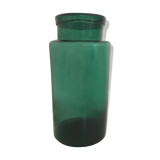 Old breath green glass apothecary jar