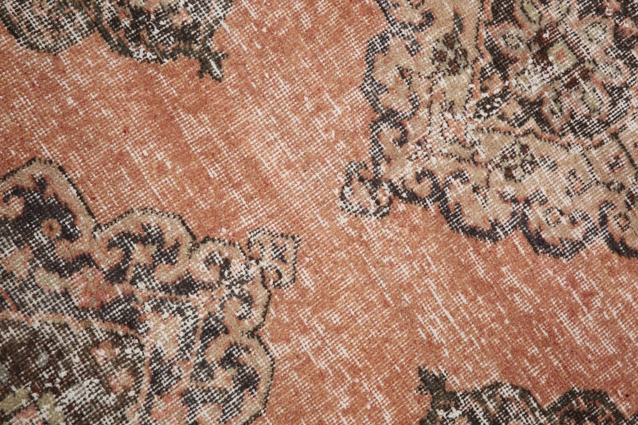 3x12 Brunt Red & Brown Vintage Runner Rug, 88x382Cm