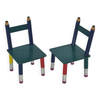 Paire de chaises pour enfants, Pierre Sala, 1980