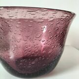 Large Biot style bubble glass salad bowl