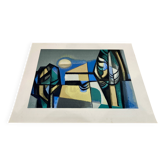 Authentique lithographie signée.